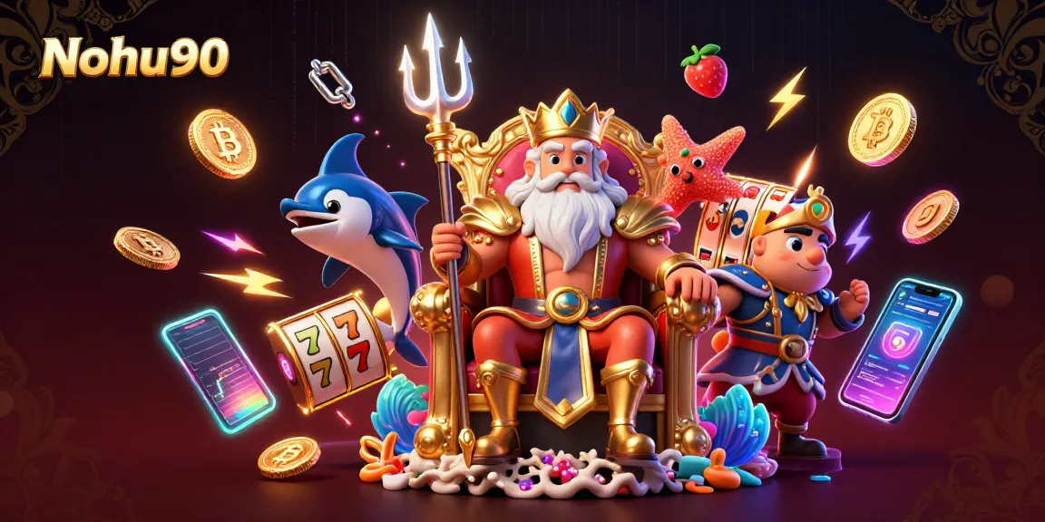 Nohu90 engages players with vibrant 3D casino action featuring Neptune, sea king adorned with crypto elements
