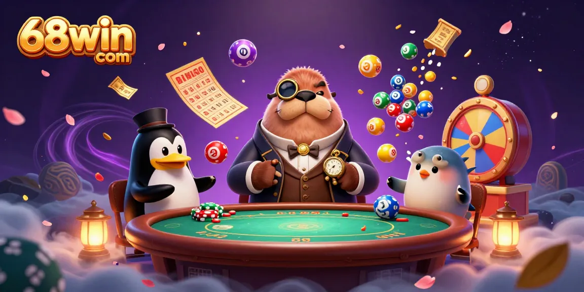 Experience thrilling gaming action at 68win com with animated casino characters and vibrant elements.
