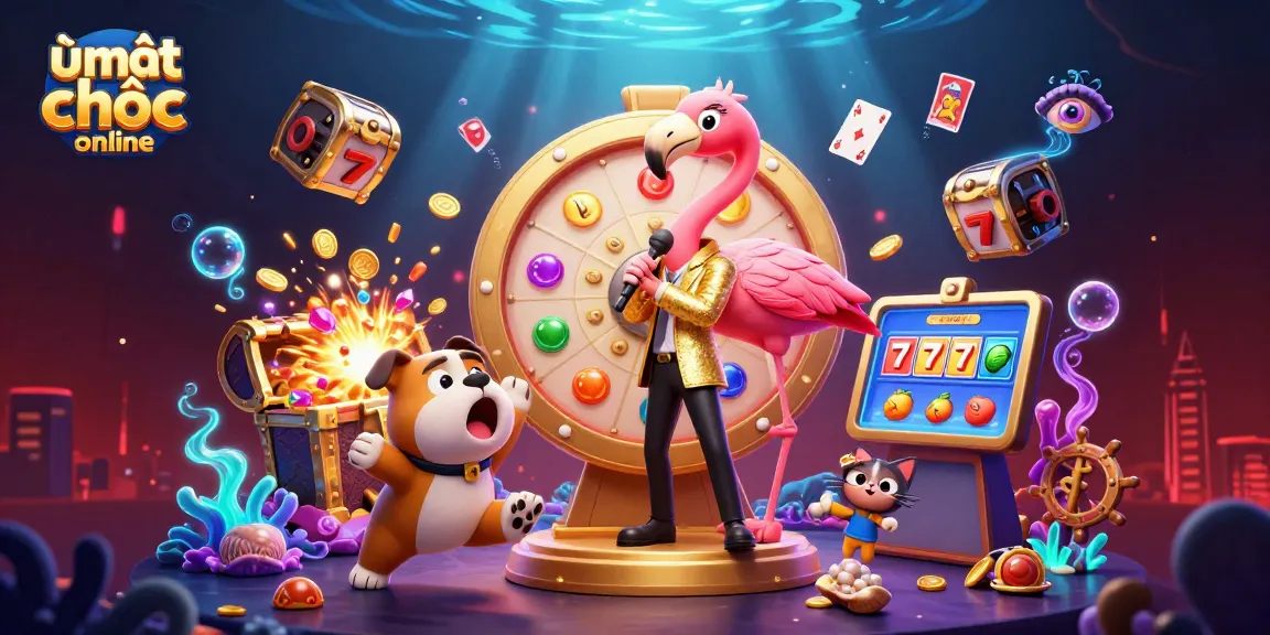 Experience exciting gaming with a 3D scene showcasing ù mạt chược online and vibrant casino elements.