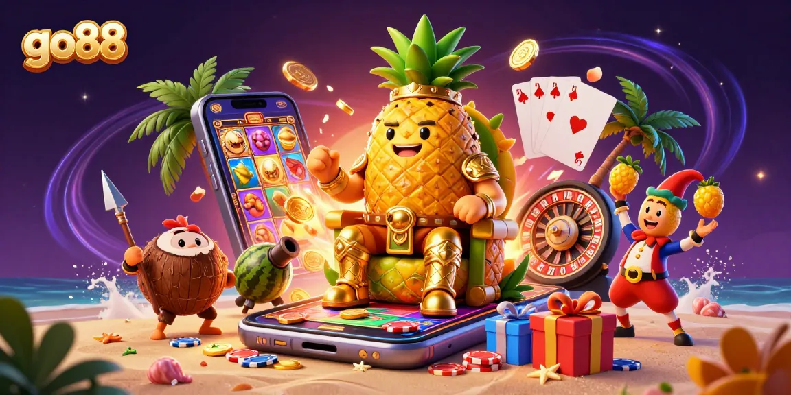 Experience thrilling games at go88 with vibrant 3D casino elements, golden rewards, and slot excitement.