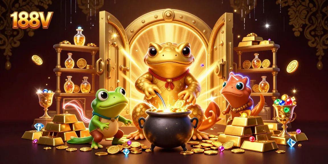Experience thrilling gaming action at 188V with enchanting visuals and gold treasures.