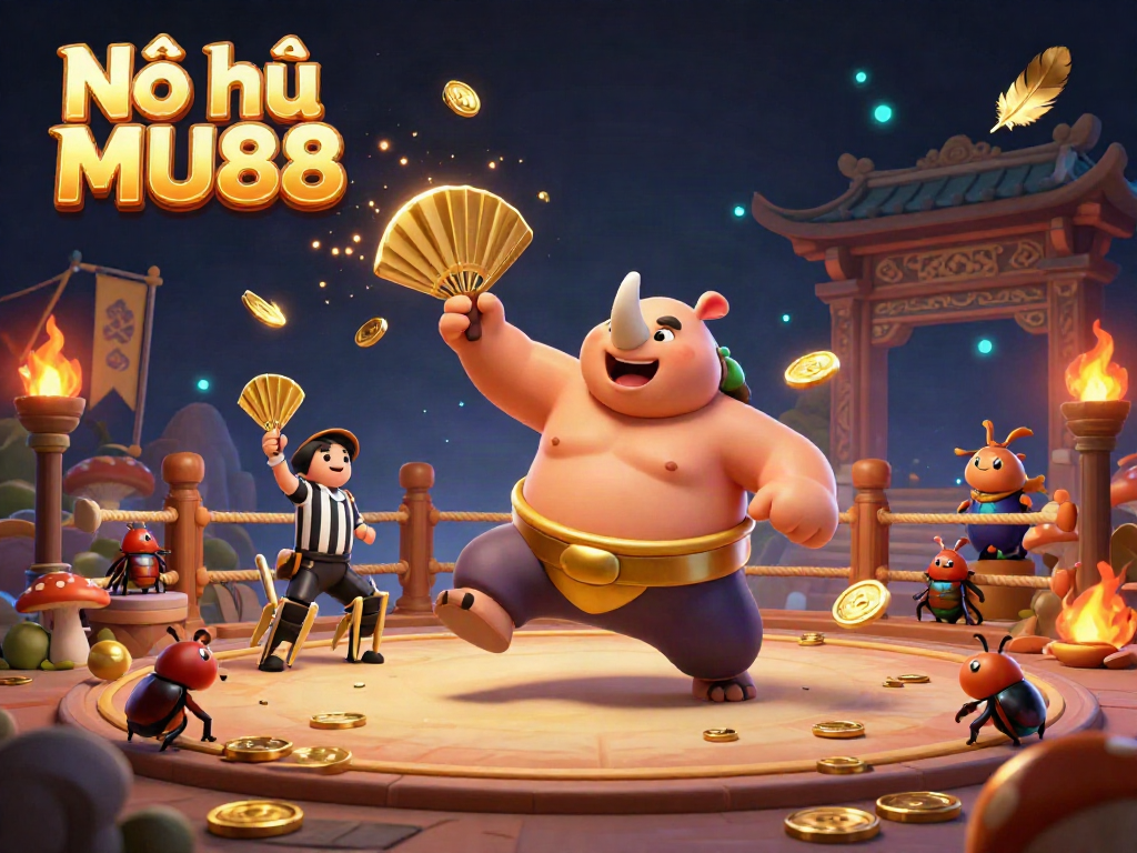 Experience Nổ hũ MU88's excitement with vibrant 3D characters and dynamic casino elements.