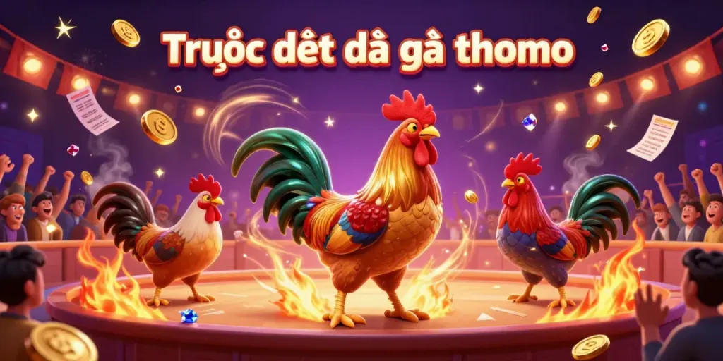 Watch live cockfighting action, Trực tiếp đá gà thomo, with dynamic crowd engagement.