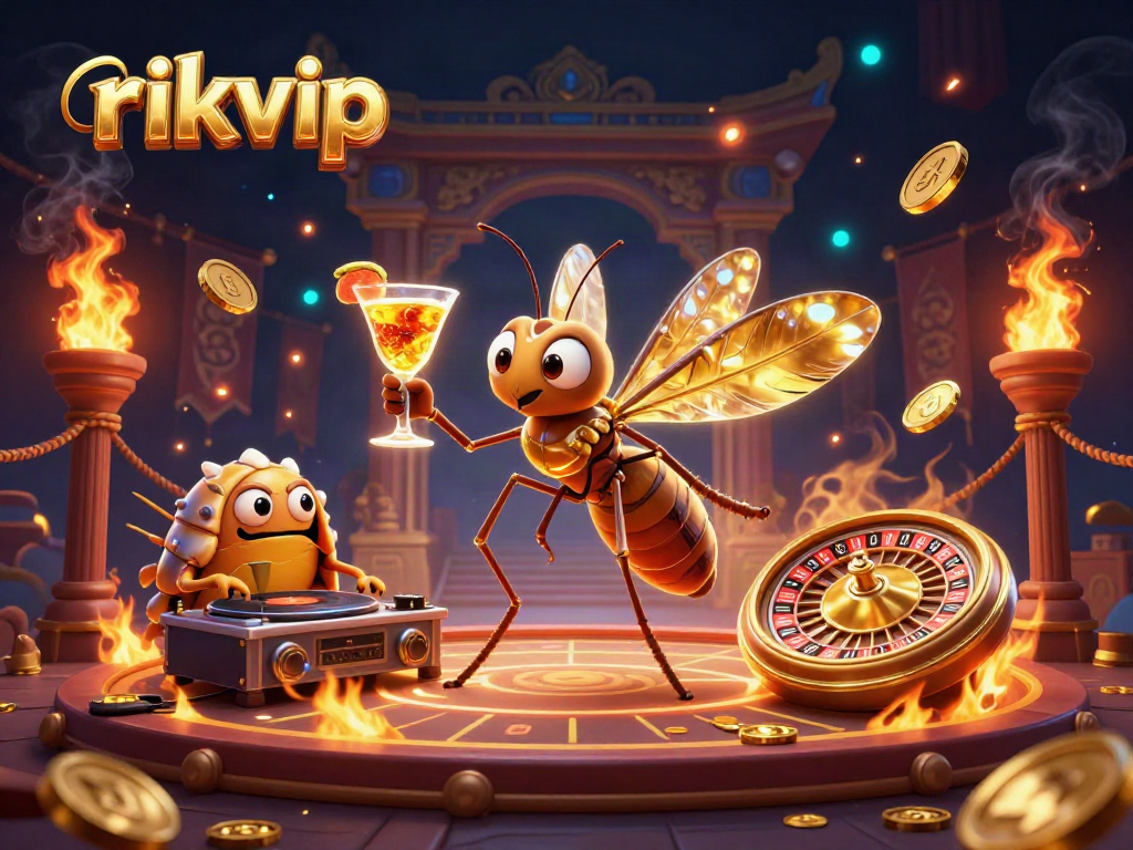 Play at rikvip and enjoy games with a vibrant atmosphere featuring unique characters and energetic elements.