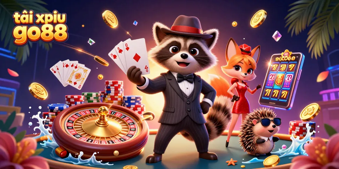 Win big with tài xỉu go88 in this vibrant casino scene featuring exciting gameplay elements.