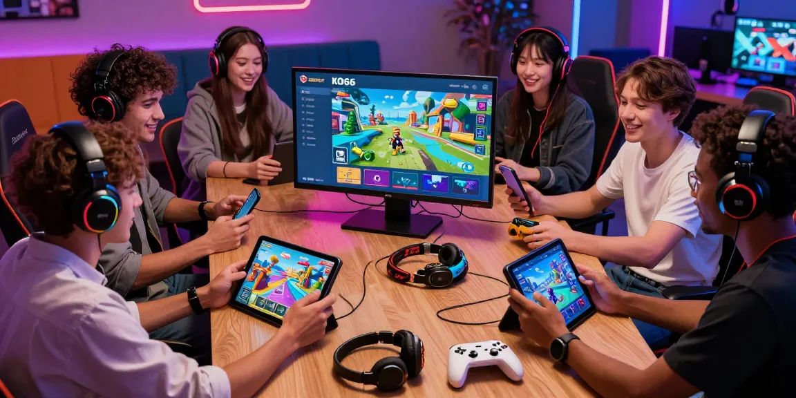 KO66 app users engaging in an exciting gaming experience in a lively atmosphere.
