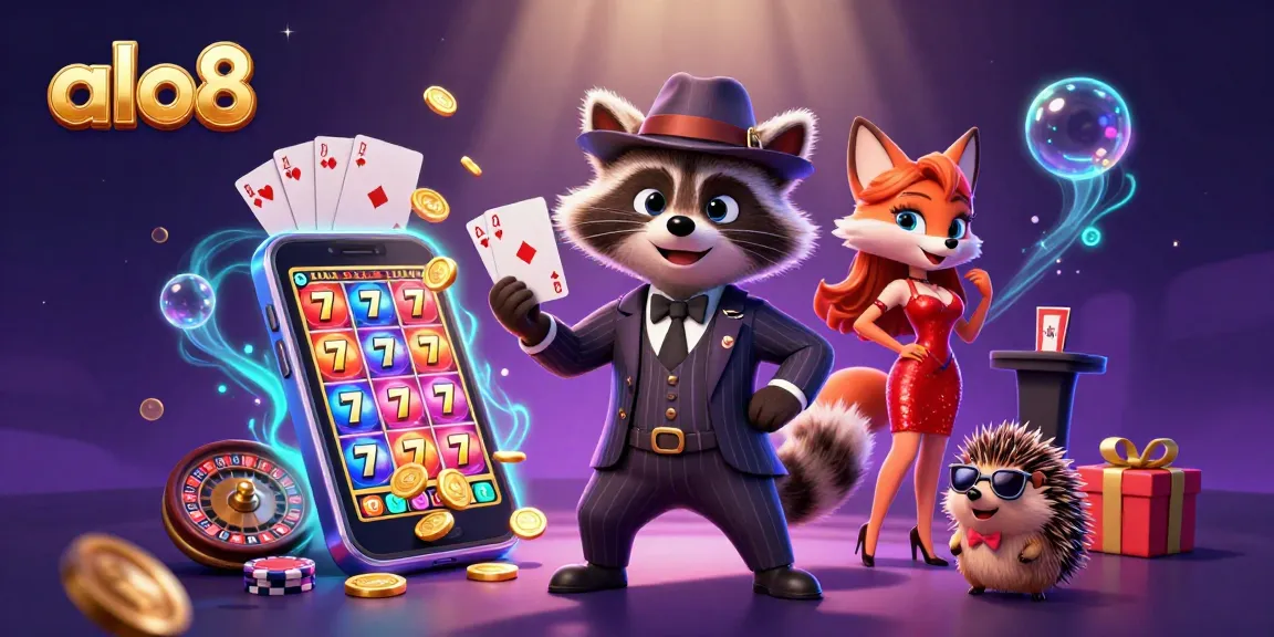 Engage with alo8's exhilarating games as the suave raccoon, elegant fox, and tough hedgehog capture the casino scene