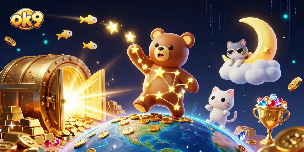 Join the thrill of ok 9 in a vibrant 3D realm filled with treasure and excitement!