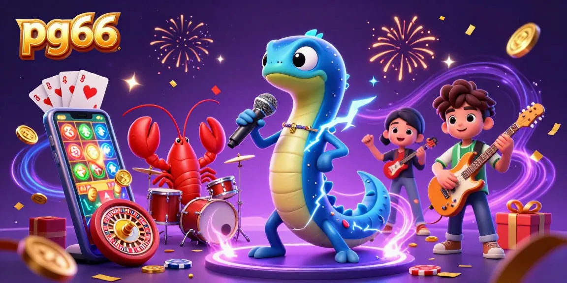 Experience thrilling action at pg66 with an electric eel DJ, celebrating wins in an underwater casino.