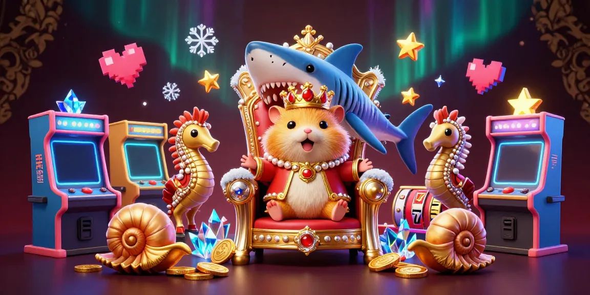 Experience HAY88 with the golden hamster king amid dynamic casino elements.