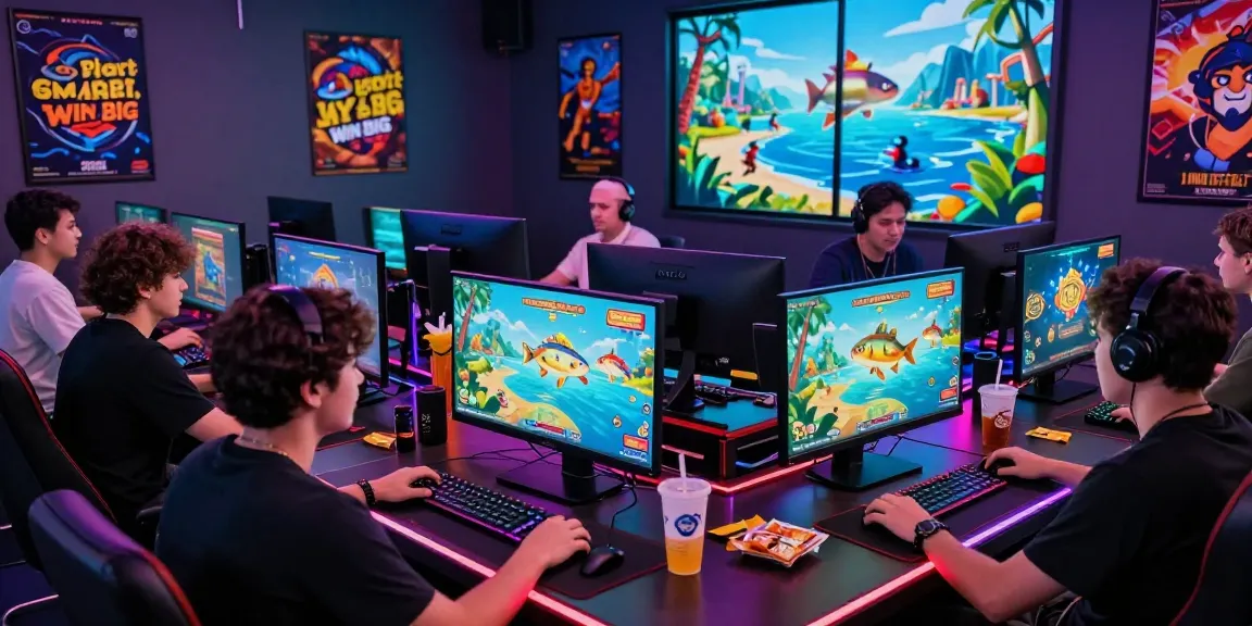 Exciting gaming scene at https://78wind.com/ showcasing players immersed in online fishing games.