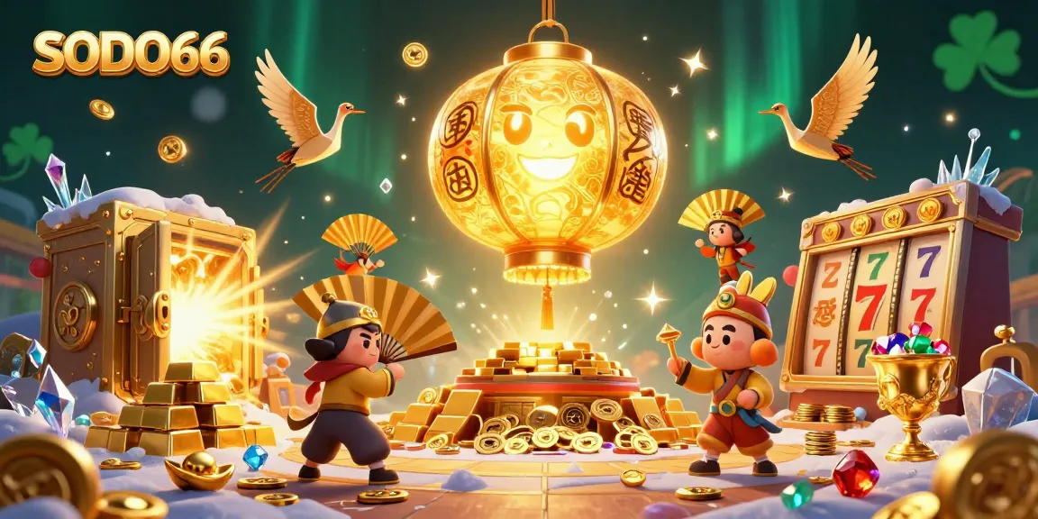 Engage with SODO66 as the giant lantern spirit illuminates casino treasures