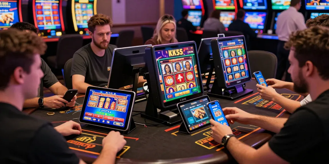 Engaging online gaming environment on KK55 platform showcasing players enjoying various games.