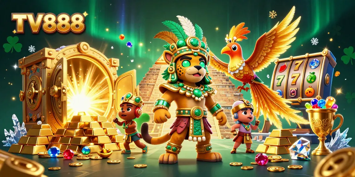 Engage in thrilling casino adventures with TV888's rich treasure-filled scene.