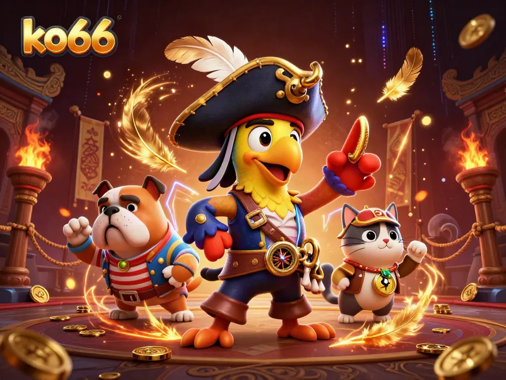 Experience wins at KO66 with thrilling gambling action, vibrant characters, and dynamic casino elements.