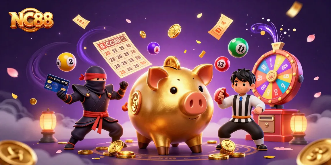 Experience NC88 casino excitement with a dynamic 3D showdown featuring vibrant lottery elements.