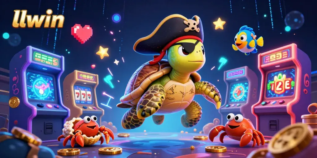 Join the excitement at llwin with vibrant 3D casino characters and jackpot elements in a lively underwater scene.