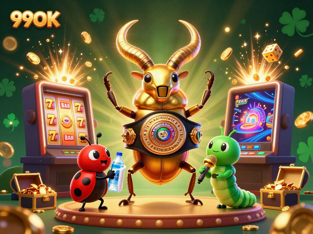 Experience the excitement of 99OK casino with vibrant characters and jackpot elements in an engaging scene.