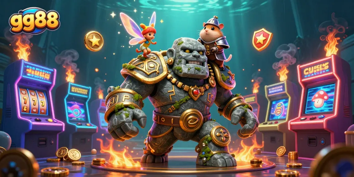 Engage with gg88's vibrant gaming world featuring thrilling slots and animated characters.