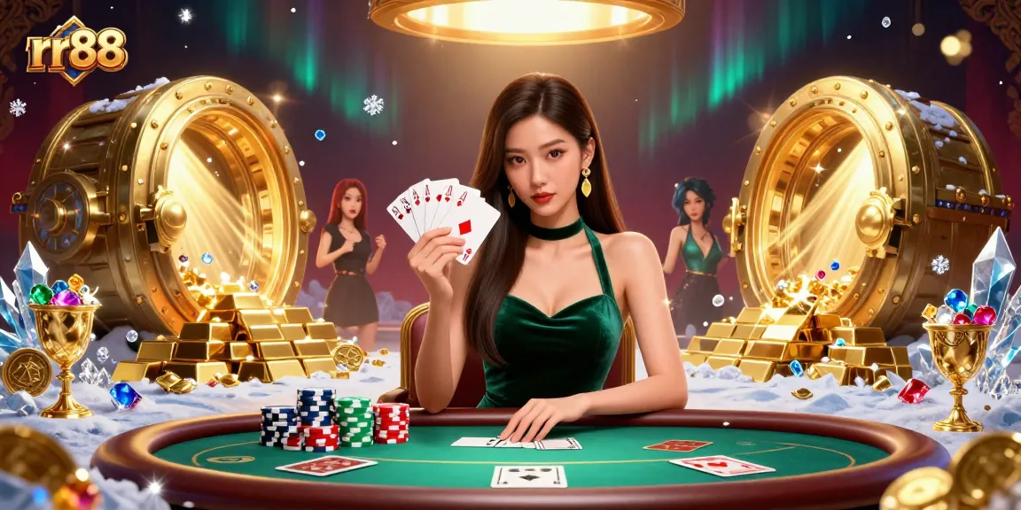 Experience the thrill of rr88 poker with stunning visuals of strategy, glamour, and treasure.