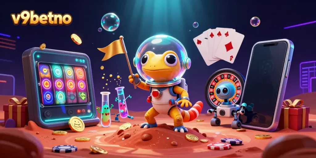 Experience thrilling gambling adventures with v9betno as the Martian gecko uncovers a buried casino