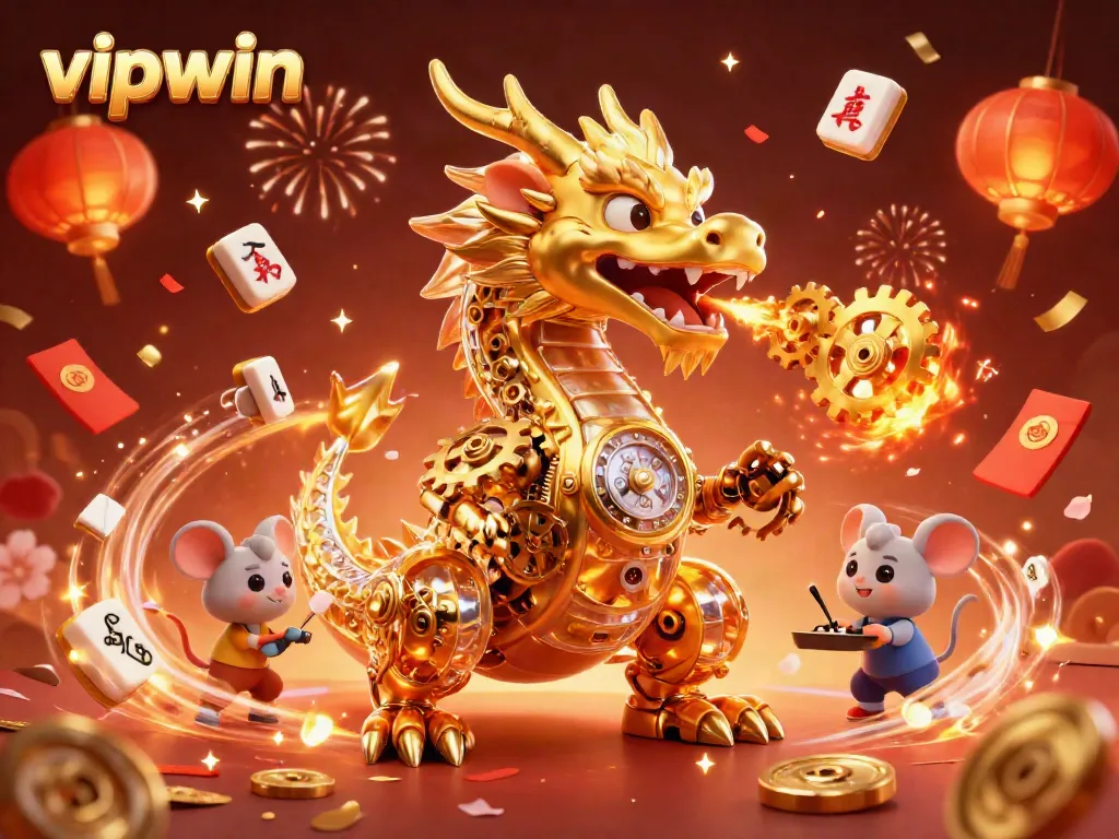 Engage with VIPWIN's golden dreams as a majestic dragon breathes riches through an exhilarating casino adventure.