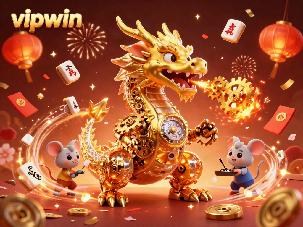 Engage with VIPWIN's golden dreams as a majestic dragon breathes riches through an exhilarating casino adventure.