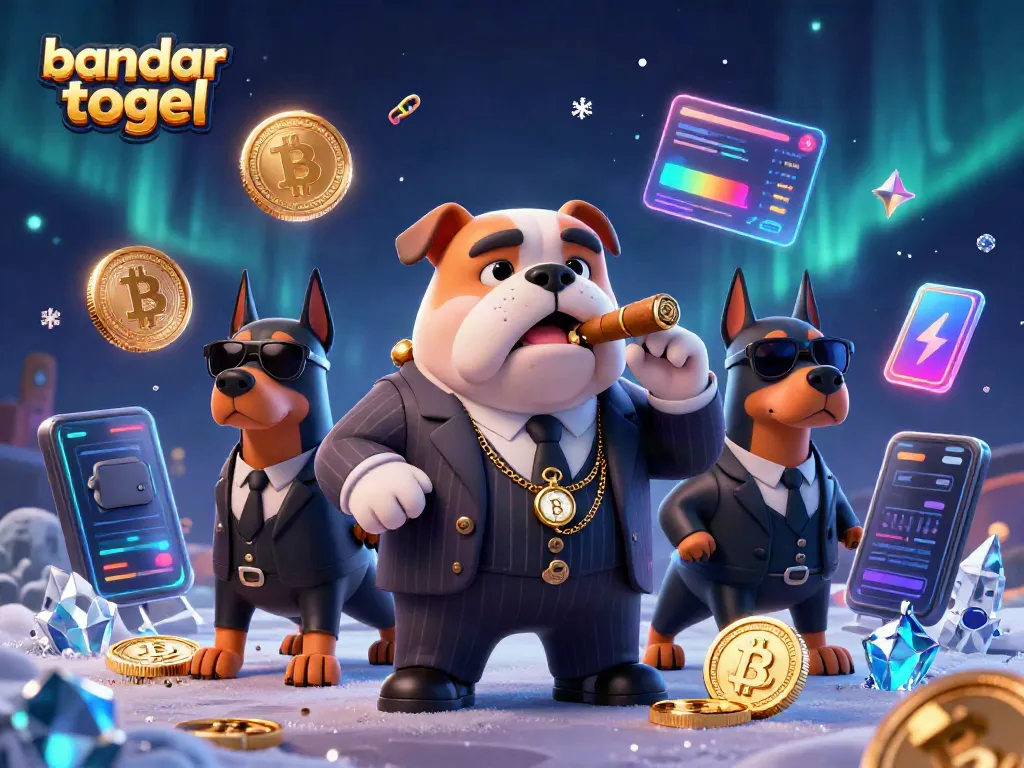 Engage with bandar togel excitement featuring a 3D cartoon mafia bulldog and Dobermans in a vibrant casino setting.