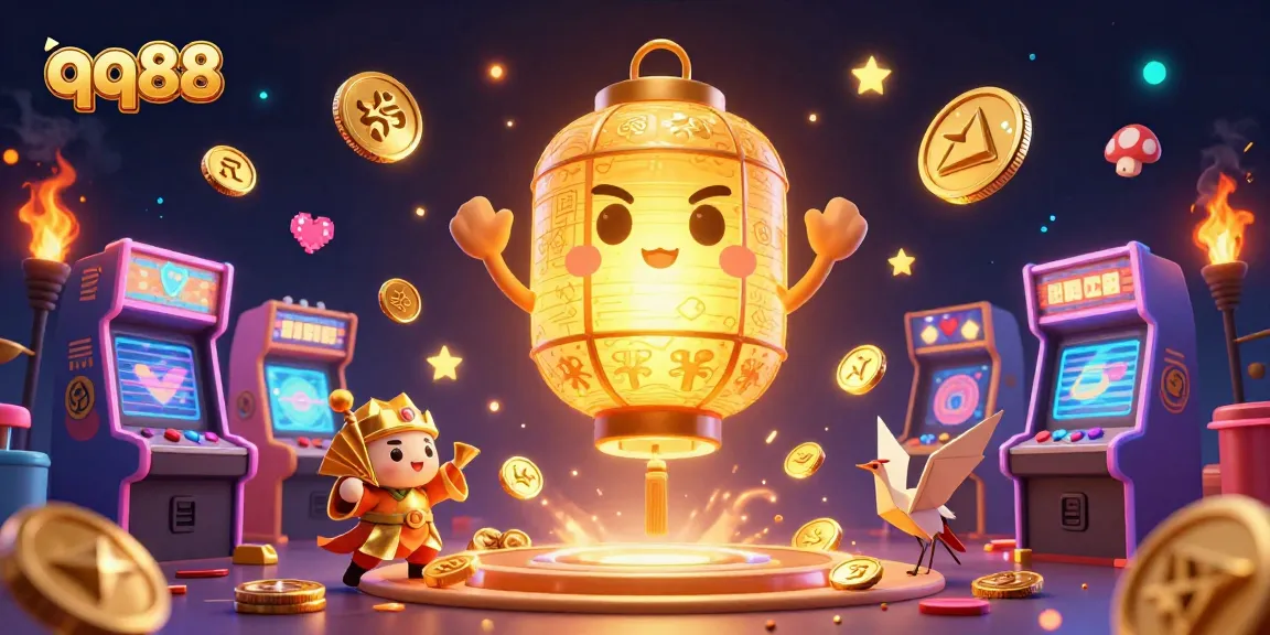 Experience thrilling gameplay with qq88 amidst a dazzling casino atmosphere packed with vibrant characters and game elements.