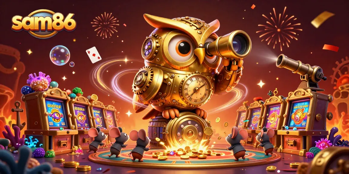 Experience thrilling gameplay with sam86 at a vibrant casino scene full of treasures and excitement!