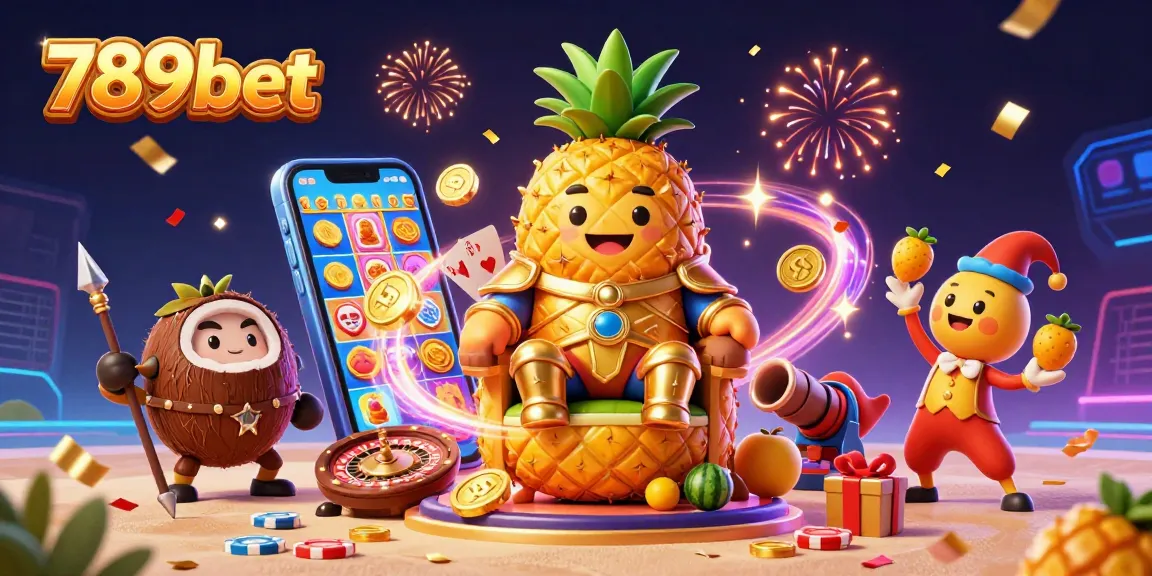 Experience the excitement of online gambling with 789bet, featuring vibrant casino elements and a festive scene.