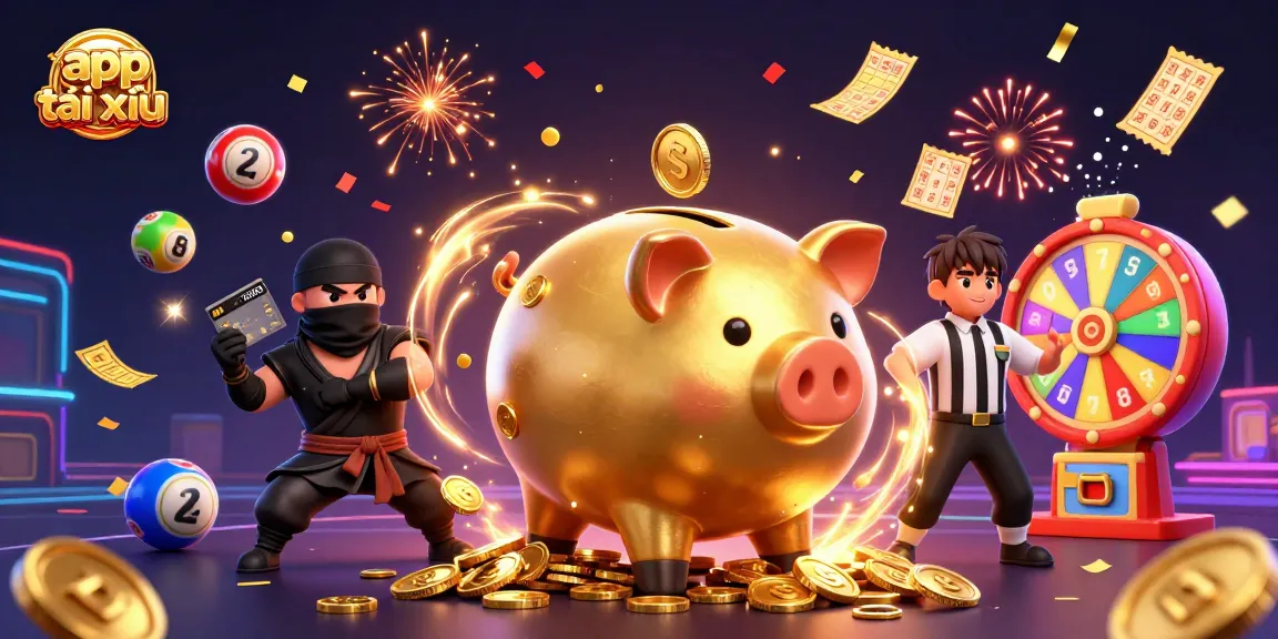 Experience vibrant gameplay with app tài xỉu as lively characters interact and golden coins rain down.