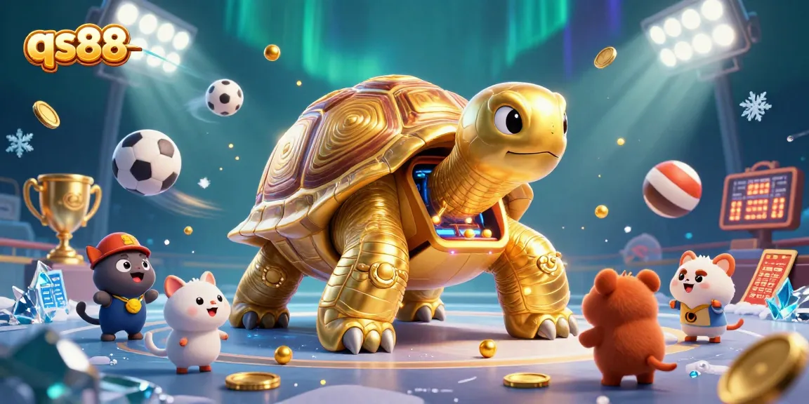 Play exciting games at qs88 with a colossal golden tortoise pinball machine and joyful animals.