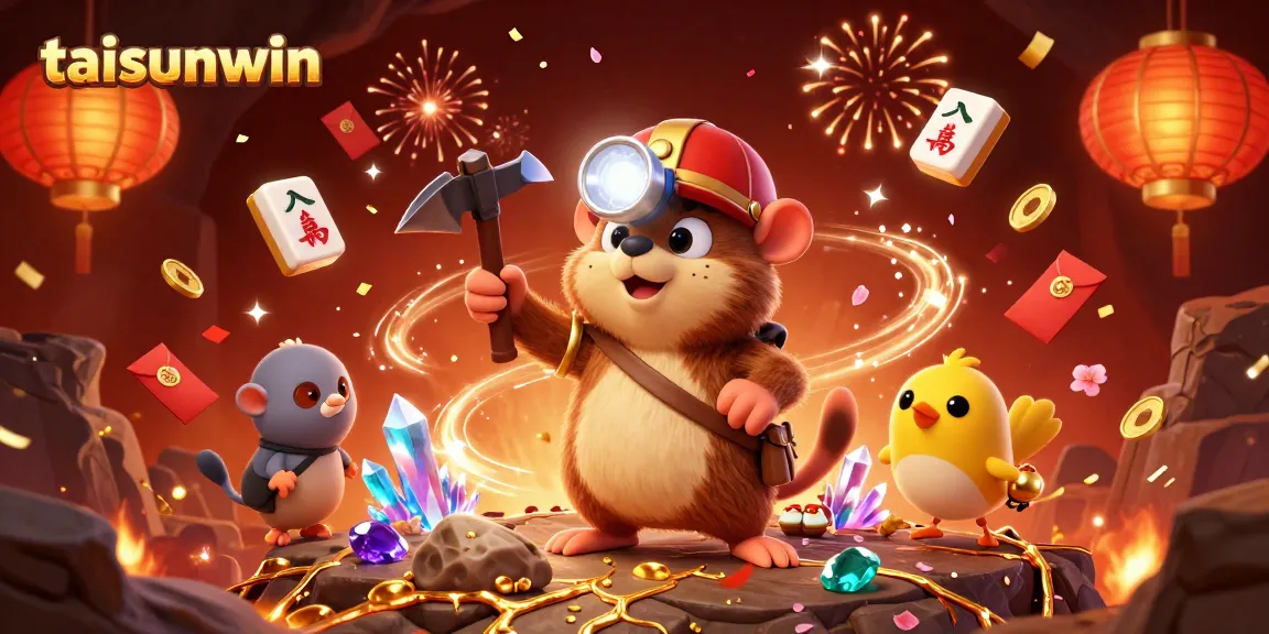 Join the adventure with taisunwin as you mine lucky treasures in a vibrant casino setting!