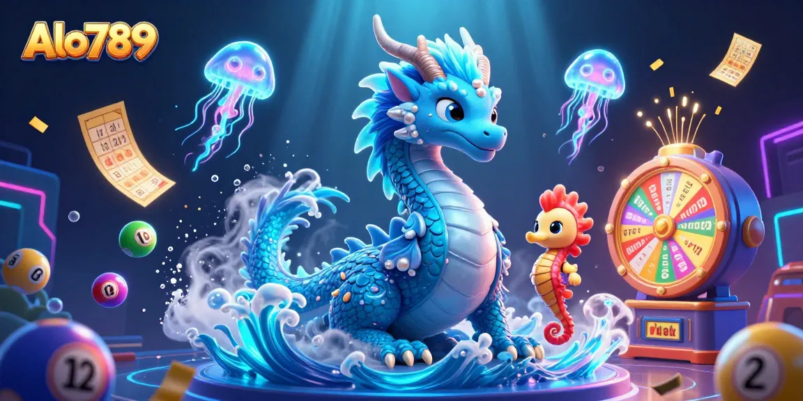 Alo789 invites players to experience dynamic excitement with an azure water dragon, coral knight, and vibrant games.