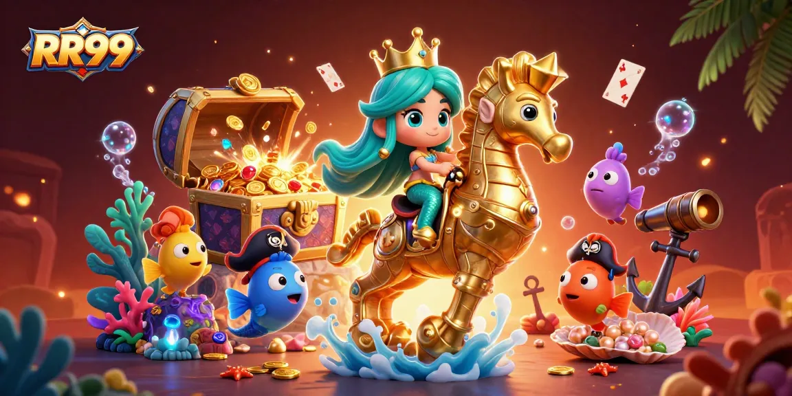 RR99 players enjoying immersive gambling experience with colorful underwater theme illustration.