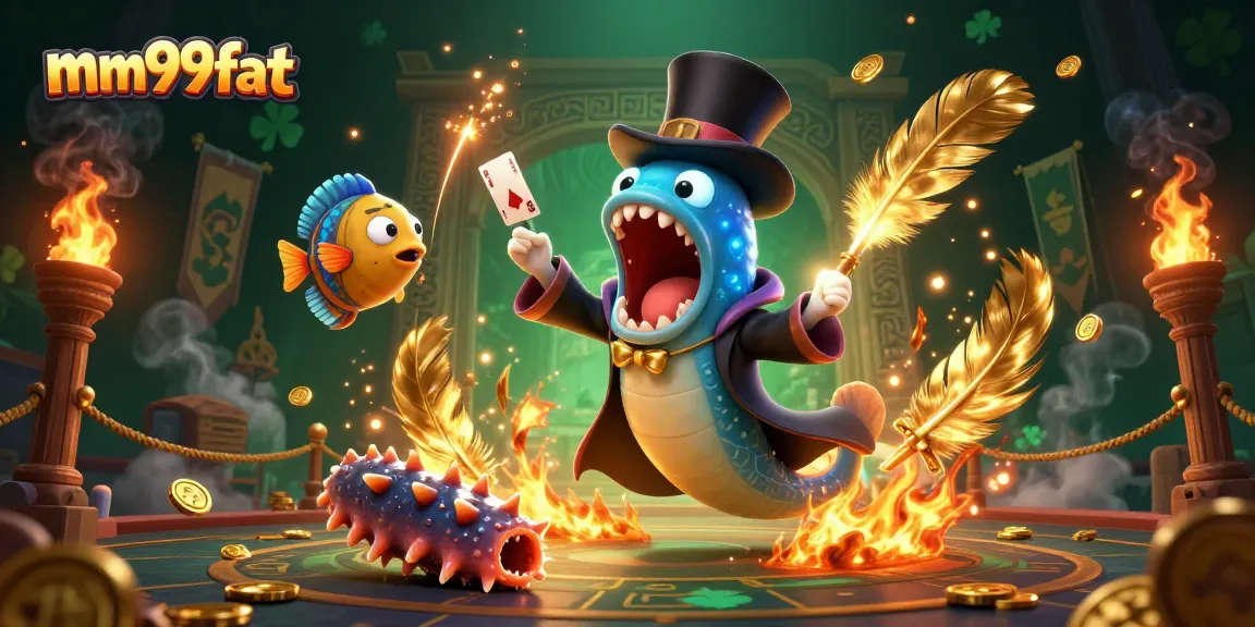 Engage in thrilling gameplay at mm99fat with an exciting magical card act underwater.
