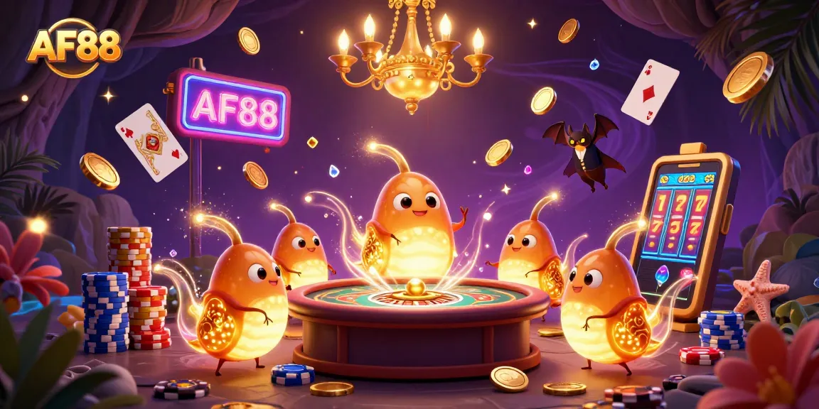 Experience thrilling gaming adventures at AF88 with vibrant lights and captivating characters.