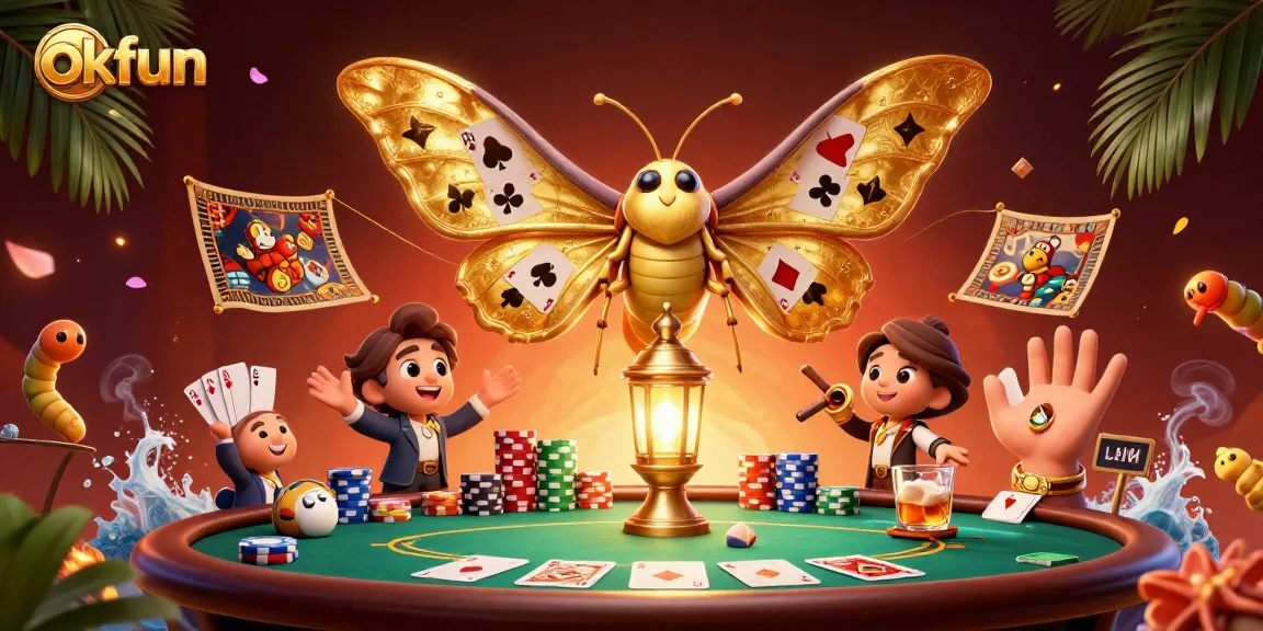 Experience thrilling gaming excitement at okfun with vibrant casino scenes featuring poker action and enchanting characters.